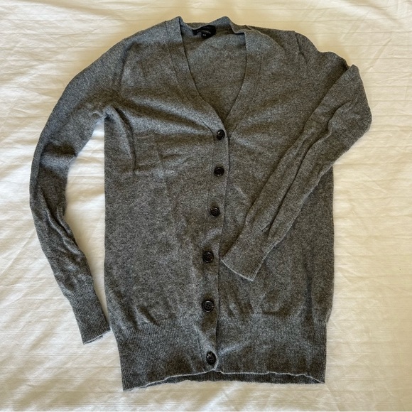 J Crew Cashmere Cardigan - Charcoal Gray, Size XXS - Picture 1 of 4
